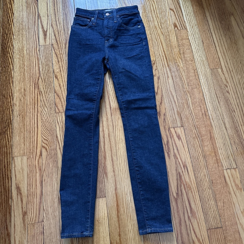 Madewell Curvy High Rise Skinny Jeans Size Womens 24 Dark Wash Blue Denim Pants